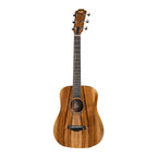 Taylor BTE Baby Taylor acoustic guitar with pickup in Koa wood, showcasing its compact body and natural wood finish.