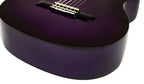 Valencia VC104PPS 4/4 size classical guitar in purple sunburst finish, part of Valencia classical guitar packages.