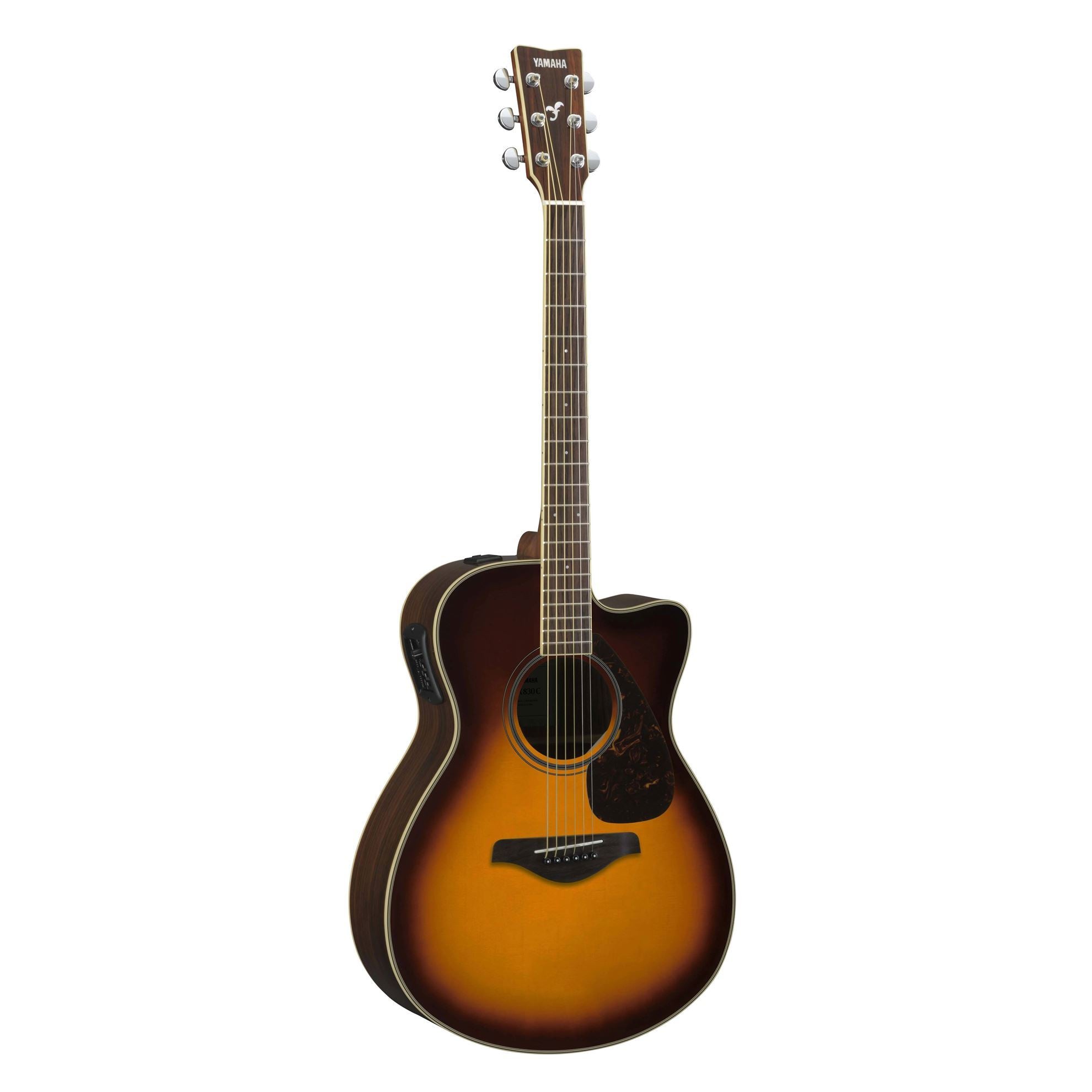 Yamaha FSX830C Dreadnought Acoustic Guitar with Solid Spruce Top in Brown S