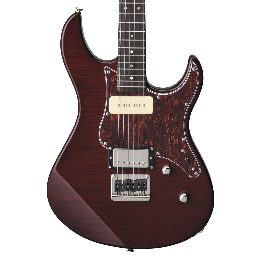 Yamaha PAC611H Pacifica Electric Guitar with Tinted Maple Neck in Root Beer Flamed Maple