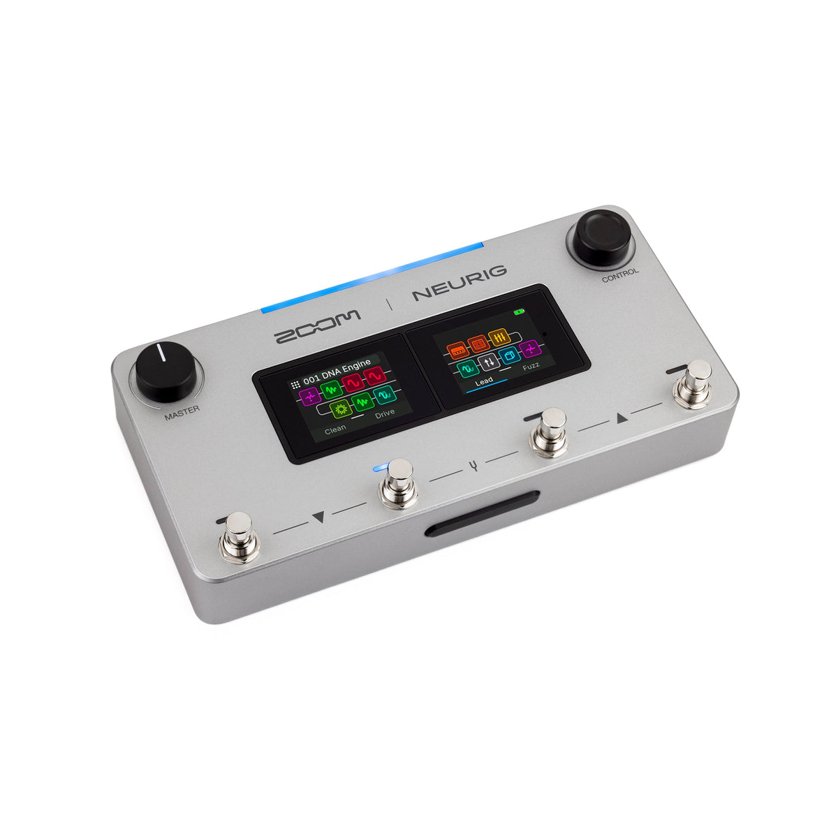 ZOOM NEURIG Amp and Multi-Effects Modeler pedal, front view