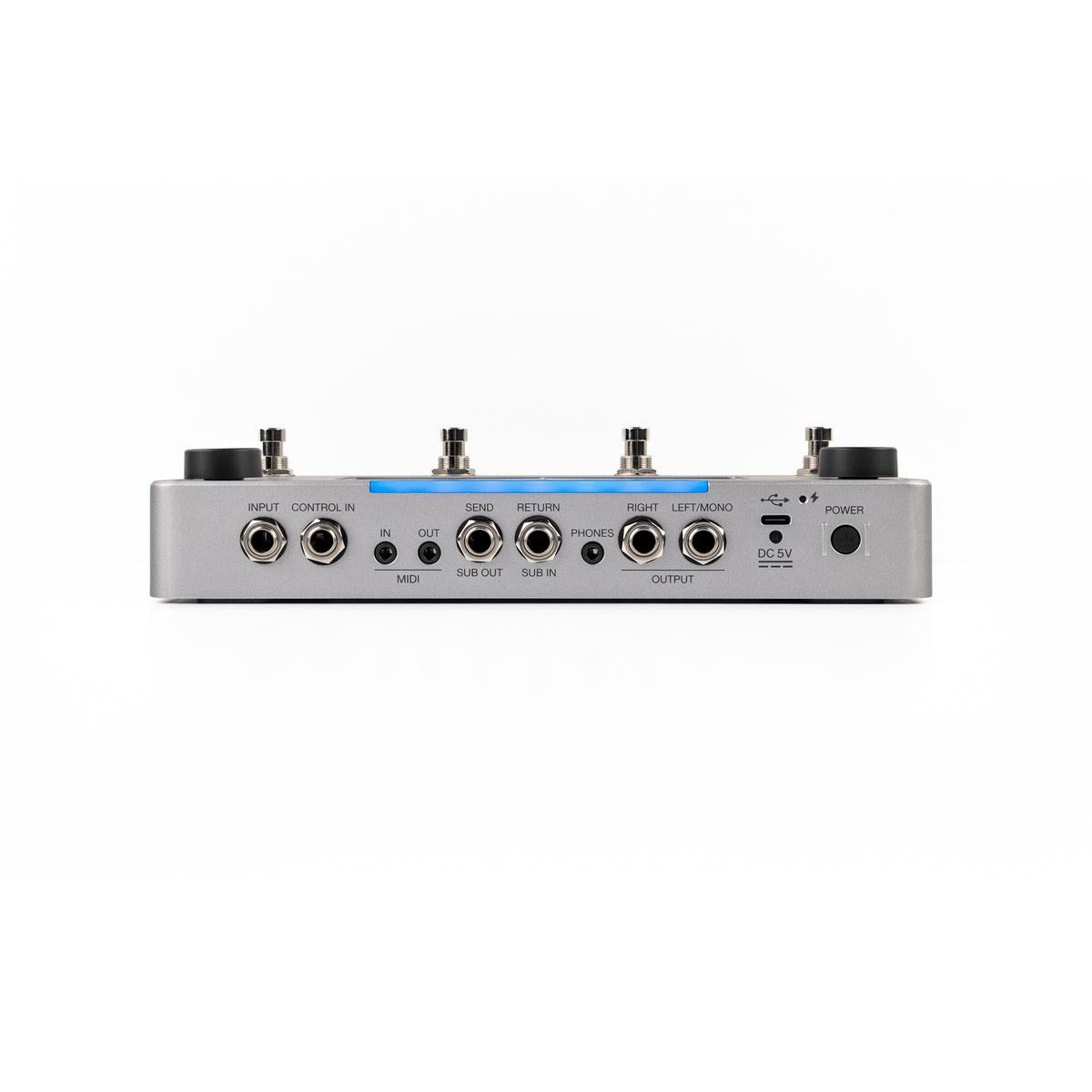 ZOOM NEURIG amp and multi-effects modeler pedal in black with footswitches and control knobs